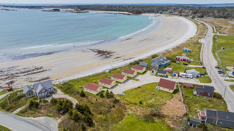 Ocean Mist Cottages Arial View Ocean Mist Cottages, Lockeport Nova Scotia